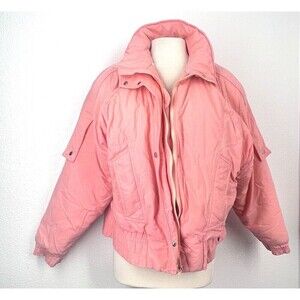 Vintage NILS Kiersten Womens Pink Size 14 Skiwear Ski Suit Jacket